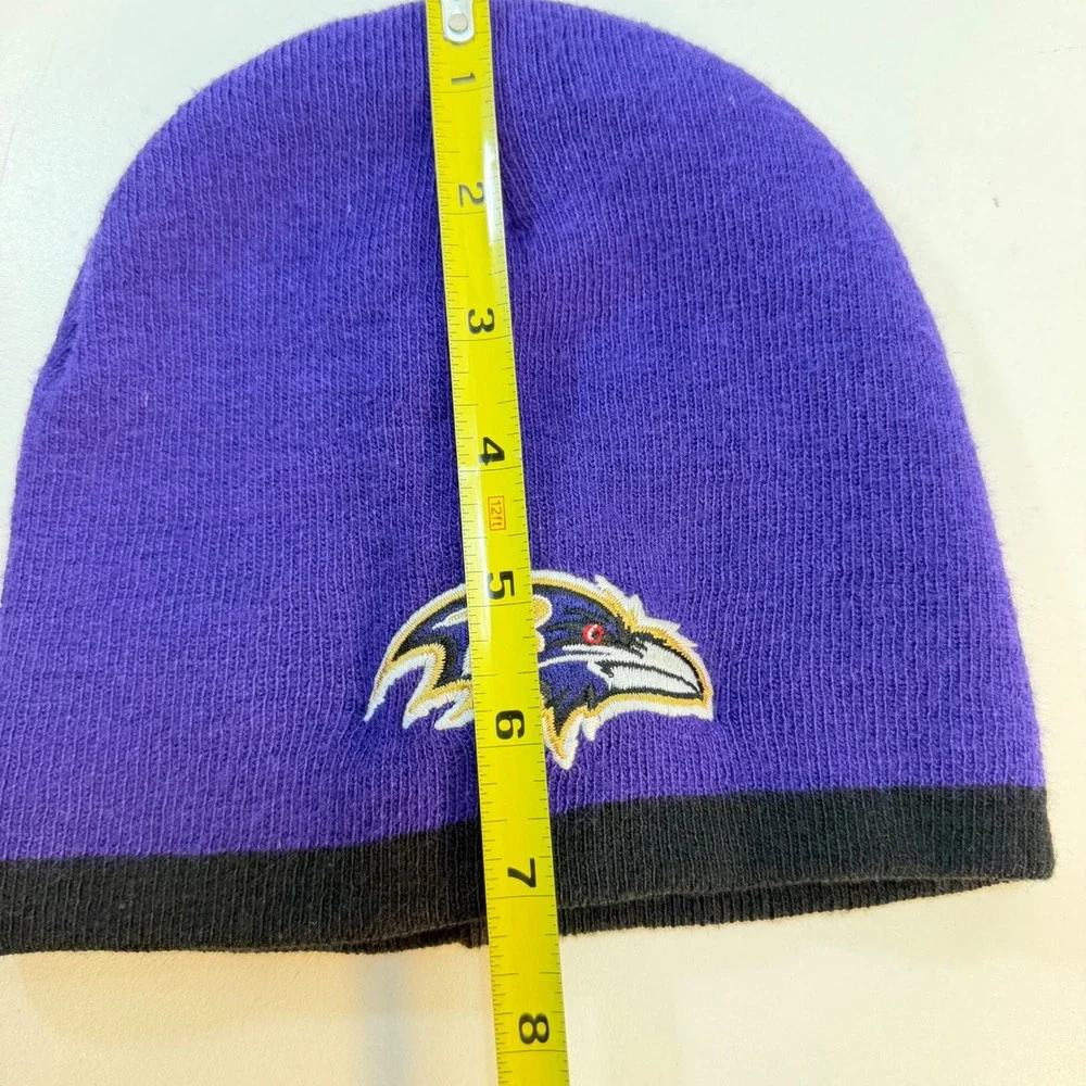 Baltimore Ravens Embroidered Knit Hat NFL Team Apparel Beanie Youth OSFA Purple